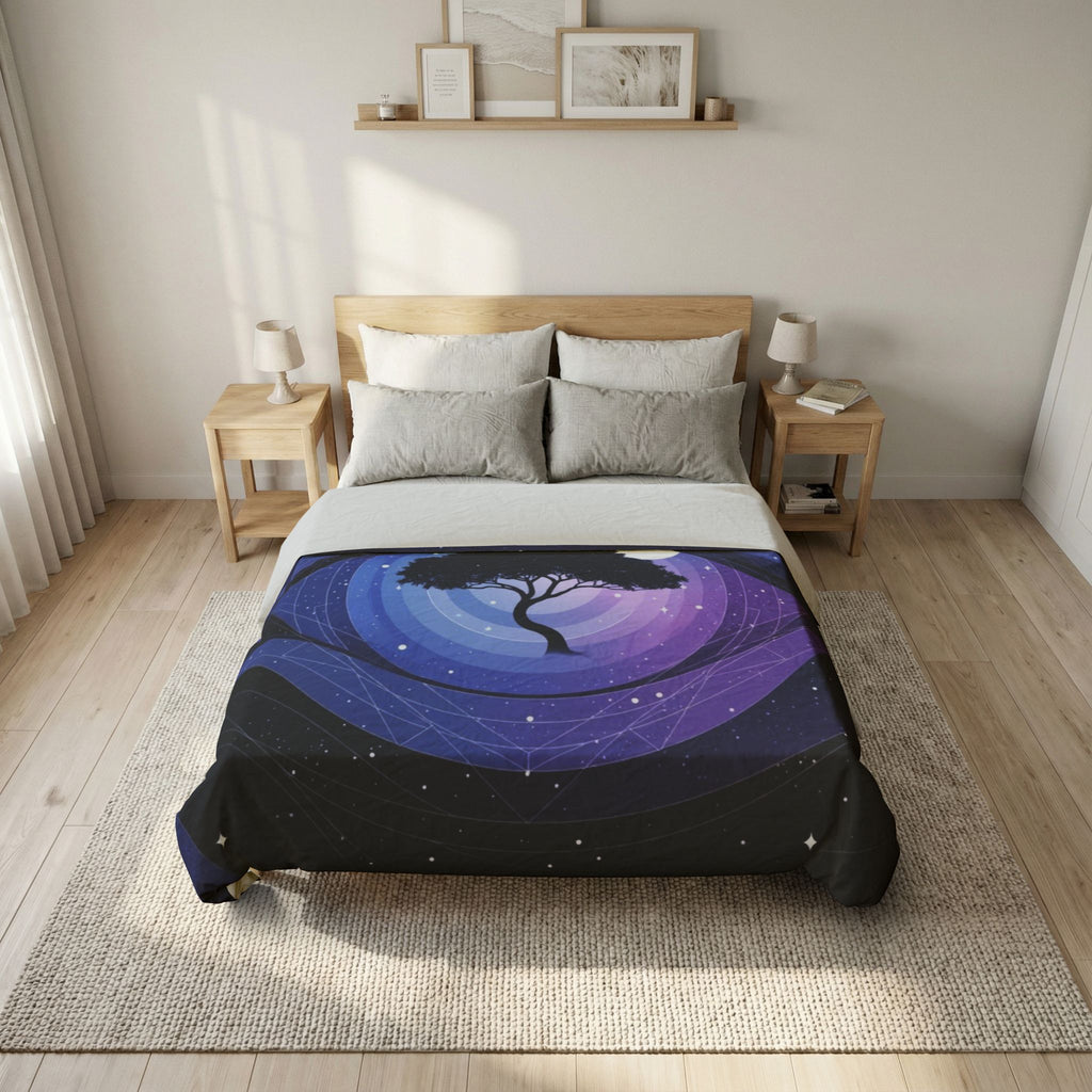 Nightscape Tree Duvet Cover — Cosmic Eye Cotton Bedding