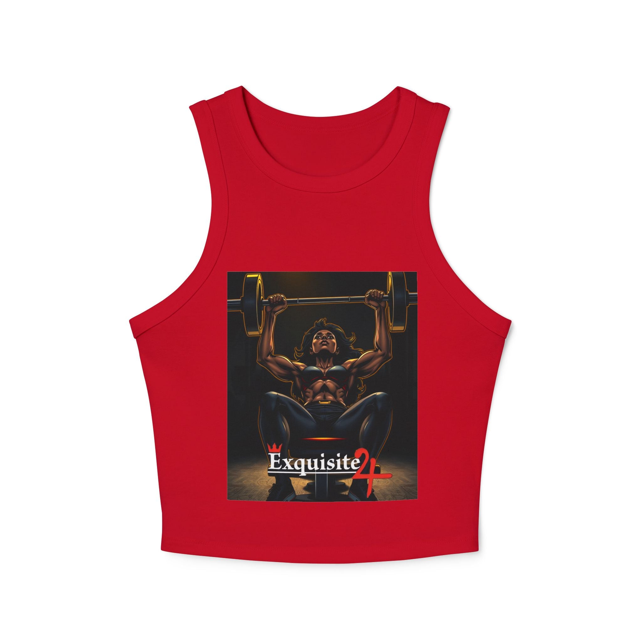 Exquisite 24 Weightlifting Tank Top — Women’s Gym Racer Crop