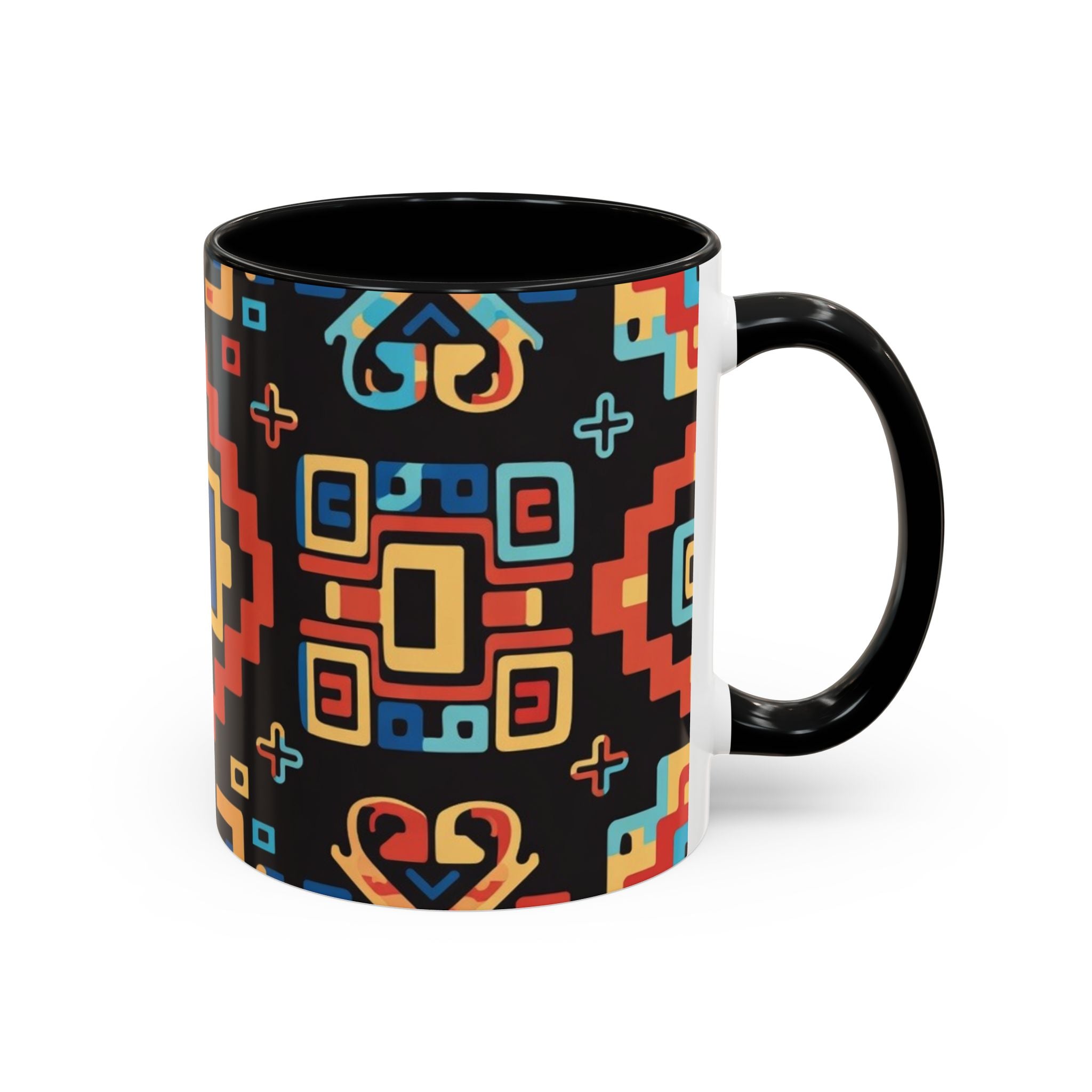 Colorful Geometric Aztec Pattern Coffee Cup