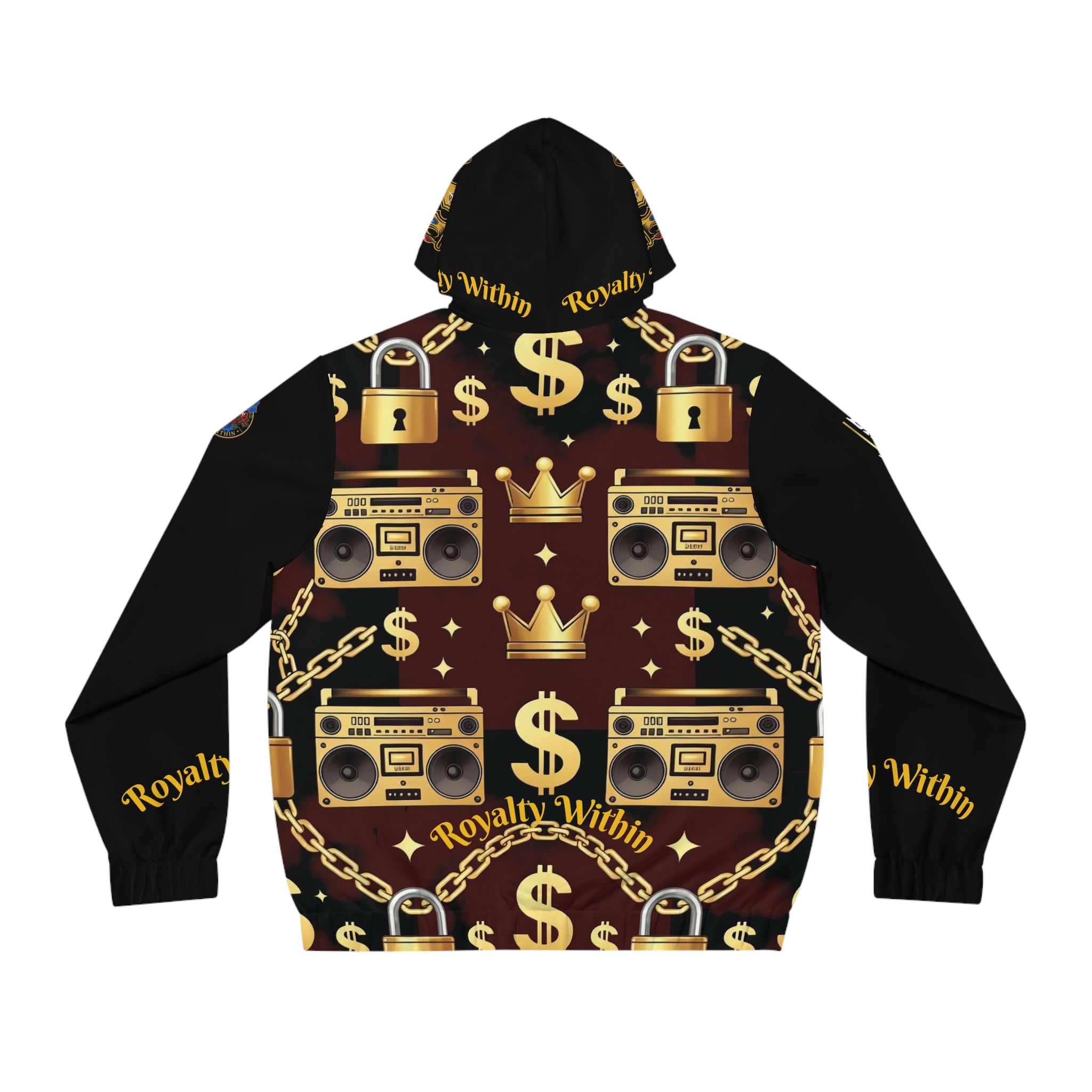 Gold Chain & Boombox Zip Hoodie