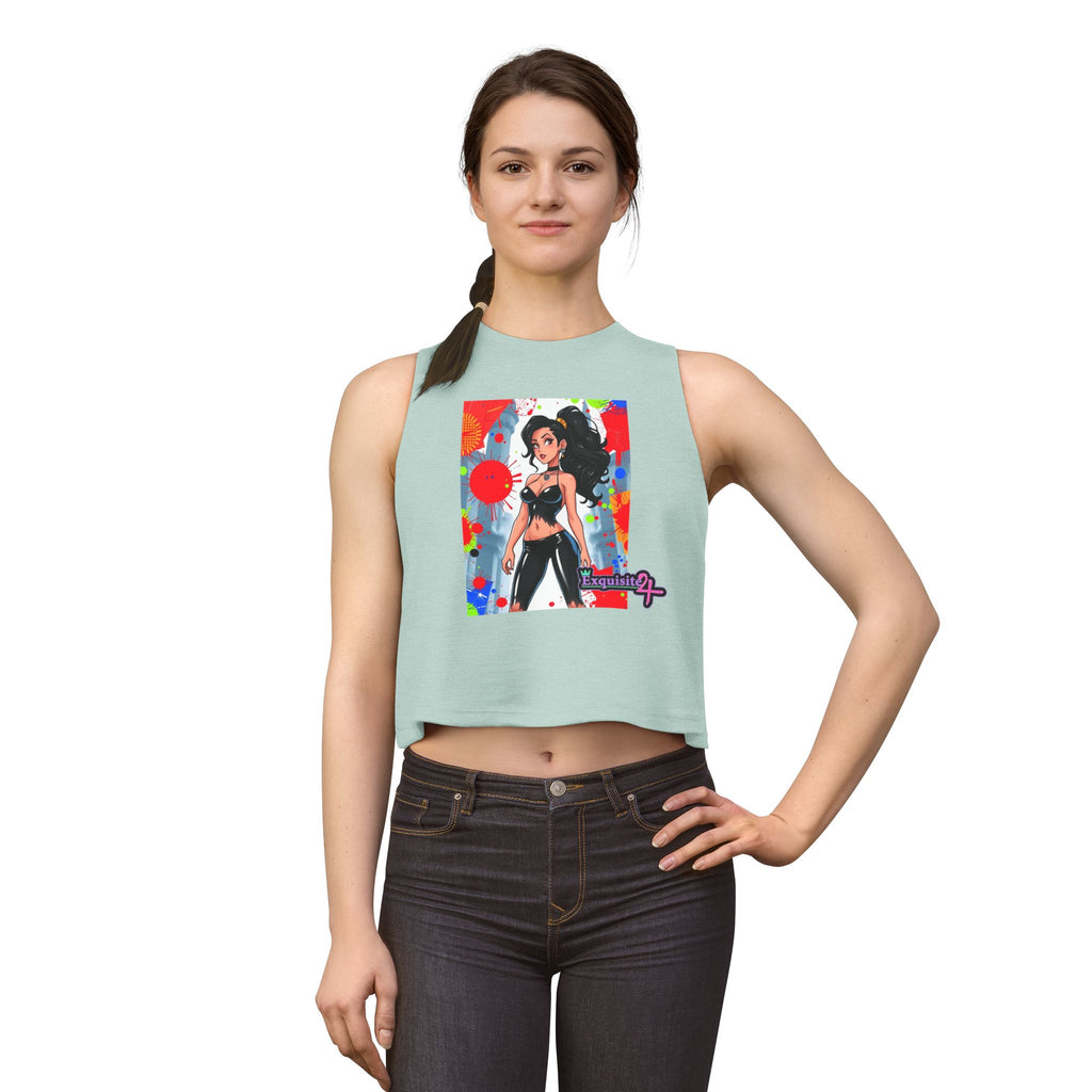 Anime Streetwear Crop Top — Bold Pop Art Girl Graphic