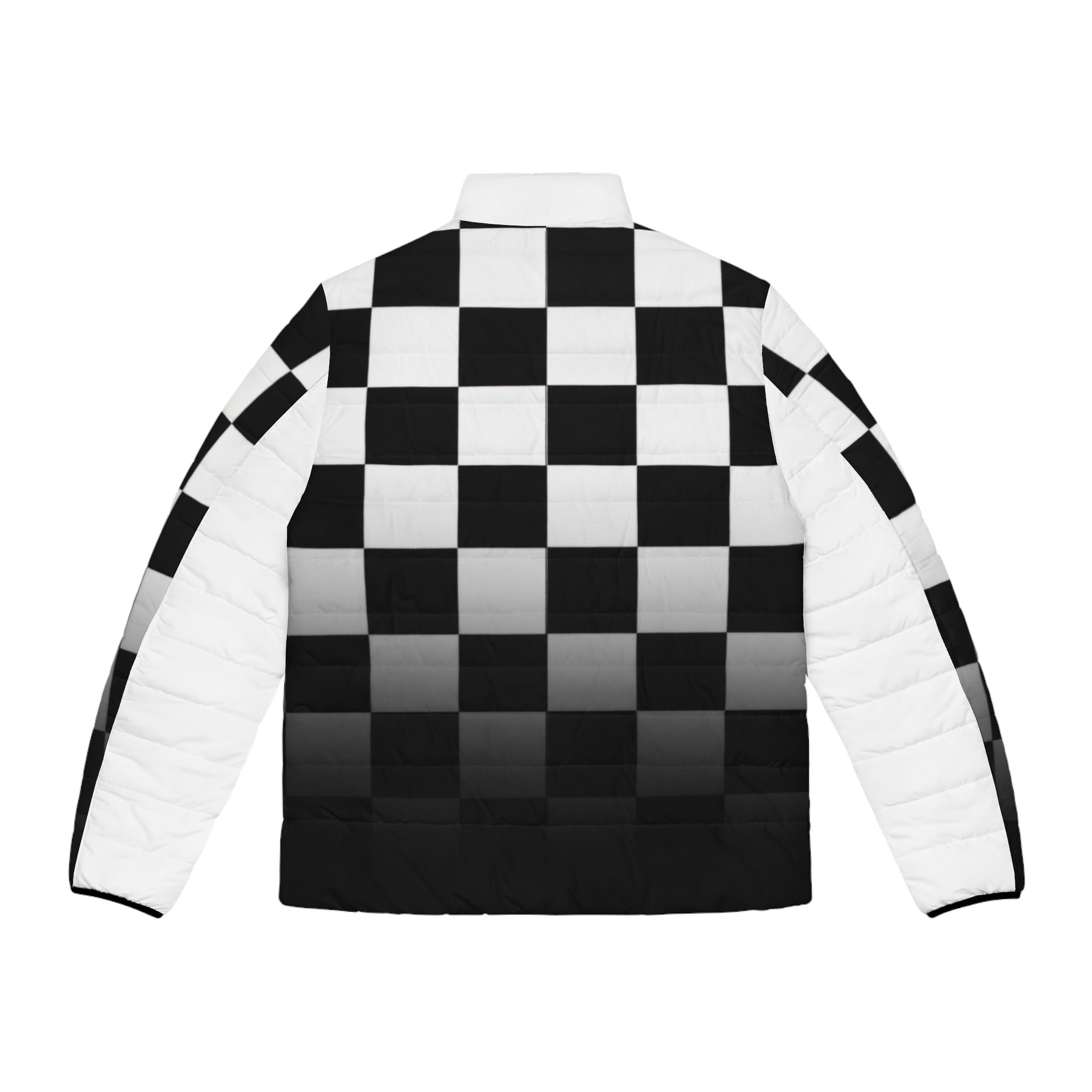 Checkerboard Gradient Puffer Jacket