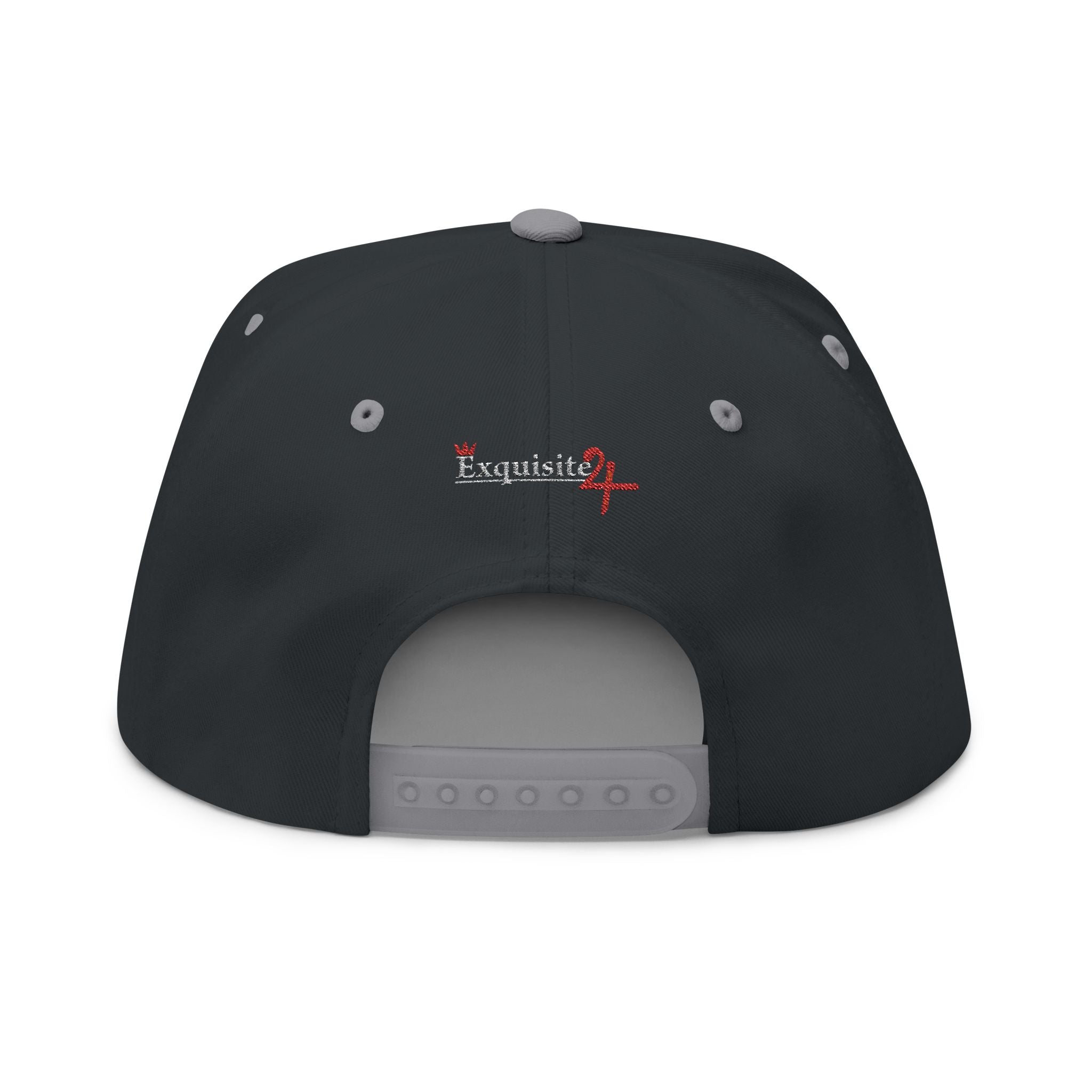 Exquisite 24 Embroidered Flat Bill Cap — Vintage Sports Logo Snapback