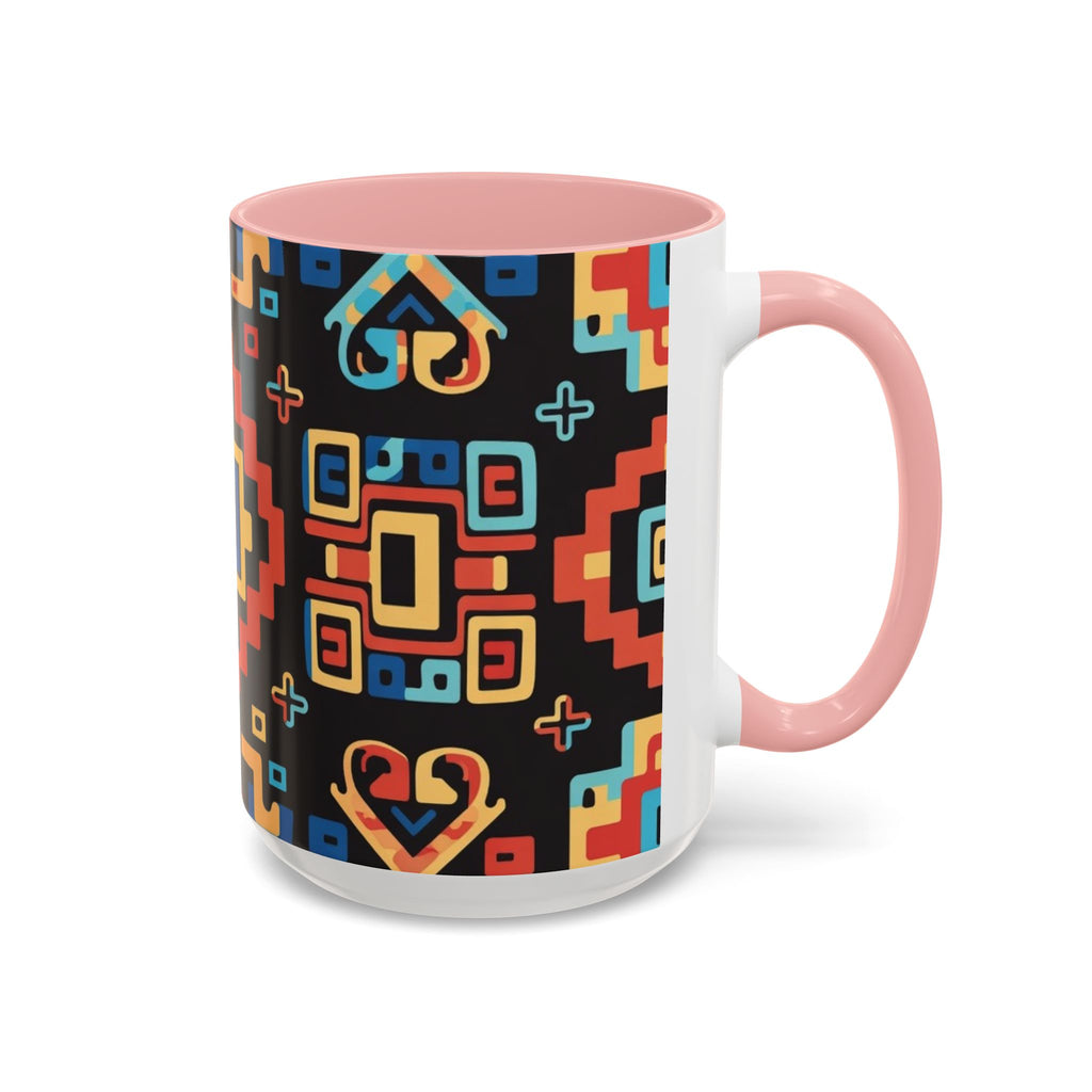 Colorful Geometric Aztec Pattern Coffee Cup