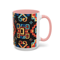 Colorful Geometric Aztec Pattern Coffee Cup