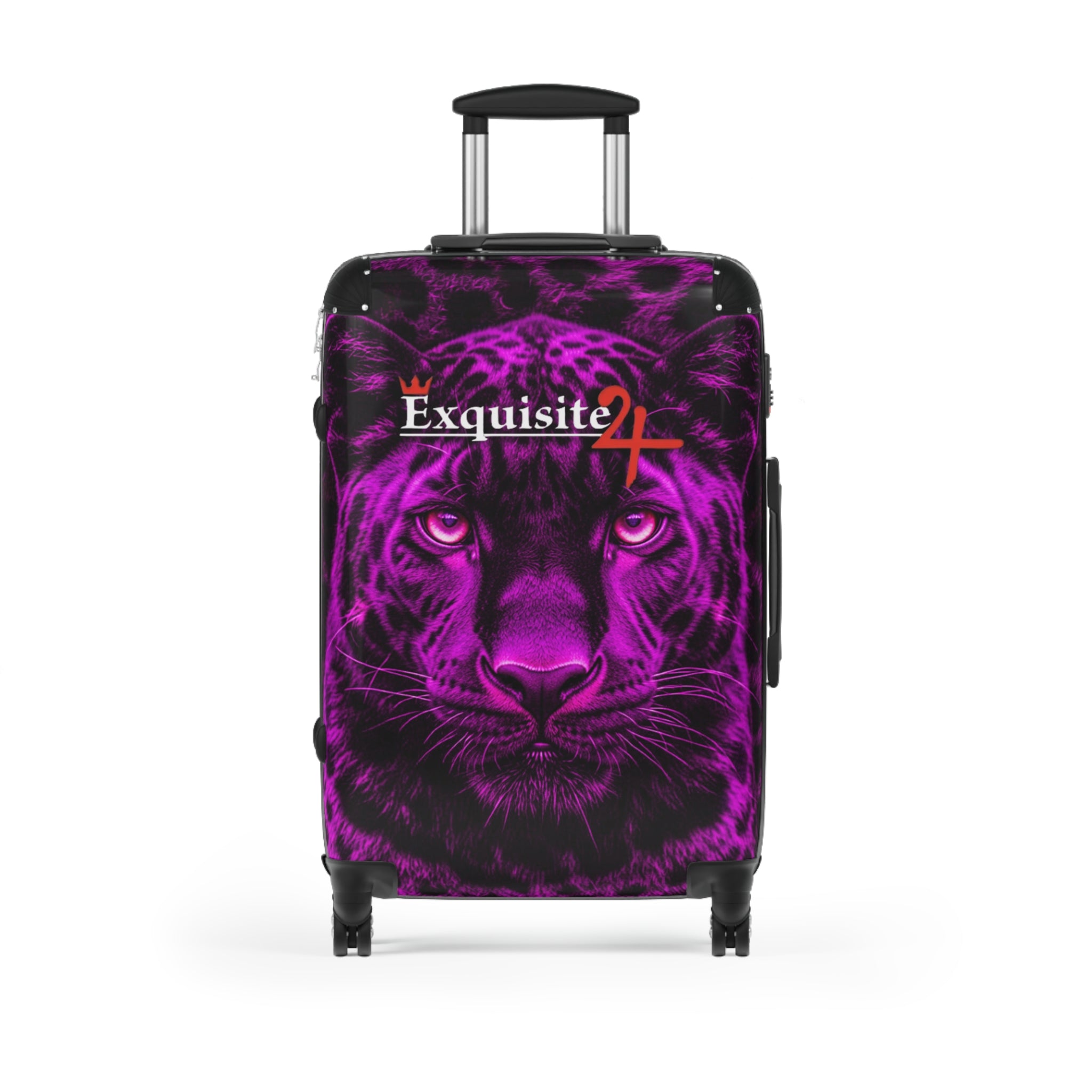 Purple Leopard Carry-On Suitcase — 'Exquisite 24' Graphic Luggage