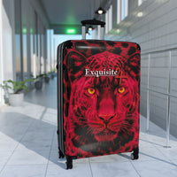 Red Leopard Suitcase