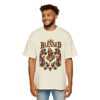 Paisley "BLESSED" Oversized Graphic Tee