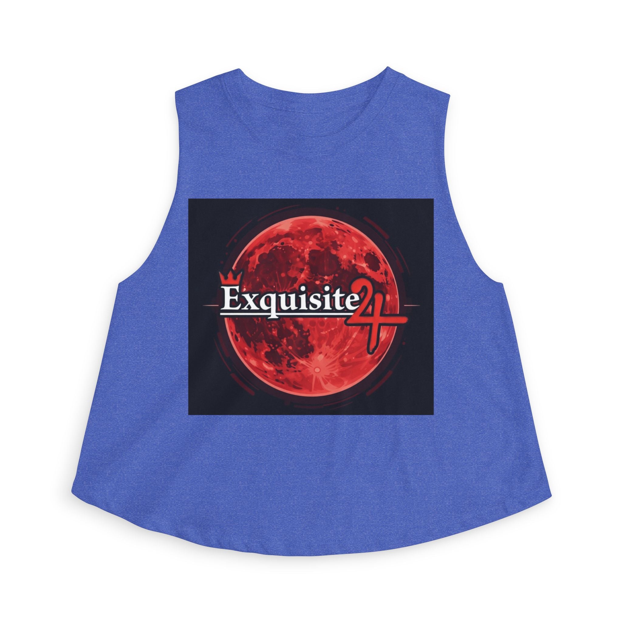 Exquisite Red Moon Crop Top — Women’s Graphic Tank