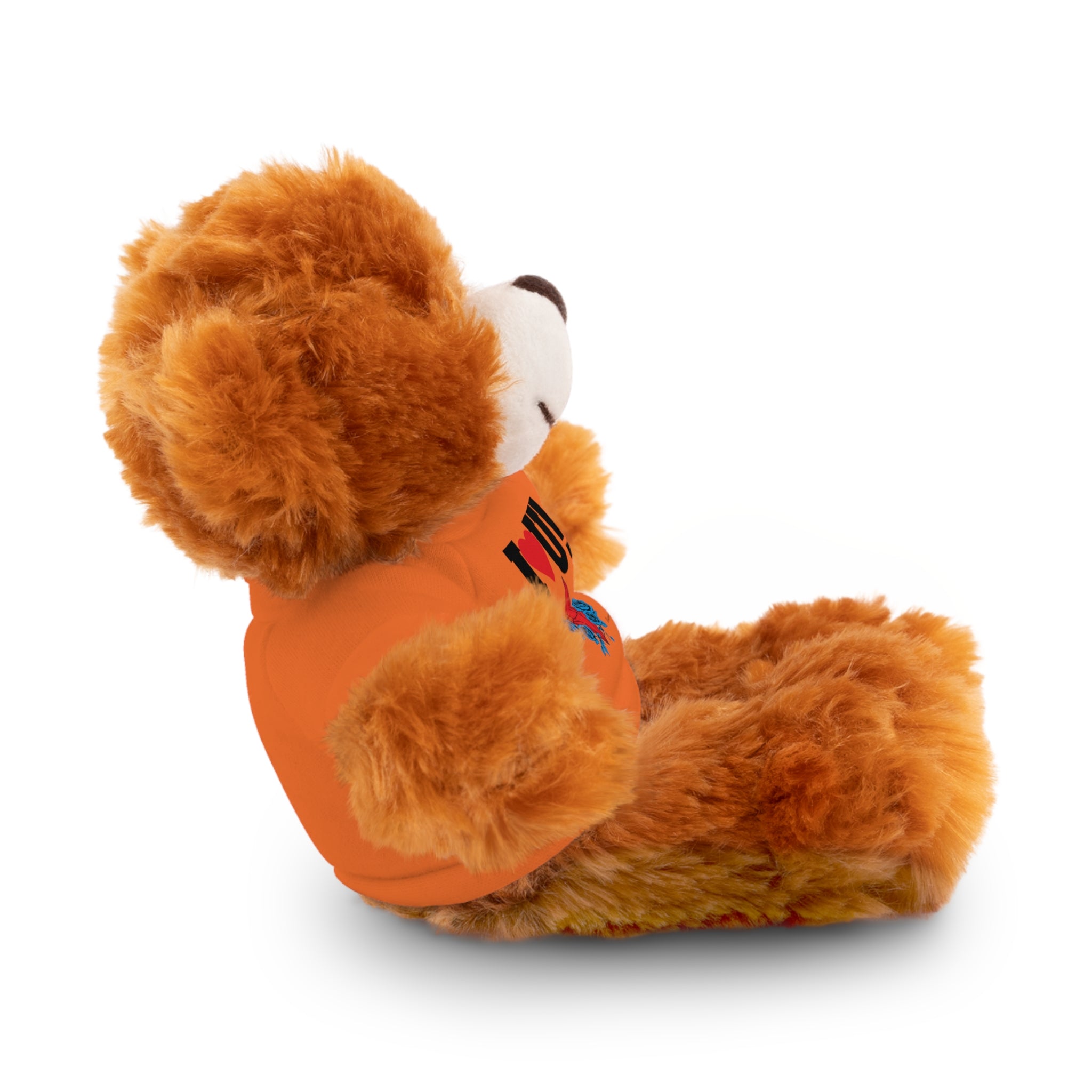 Plush Bear with Branded Tee – Red Diamond and Blue Roses Teddy