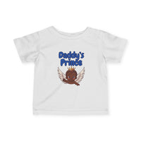 Infant Tee — "Daddy's Prince" Baby T‑Shirt with Crowned Angel Design