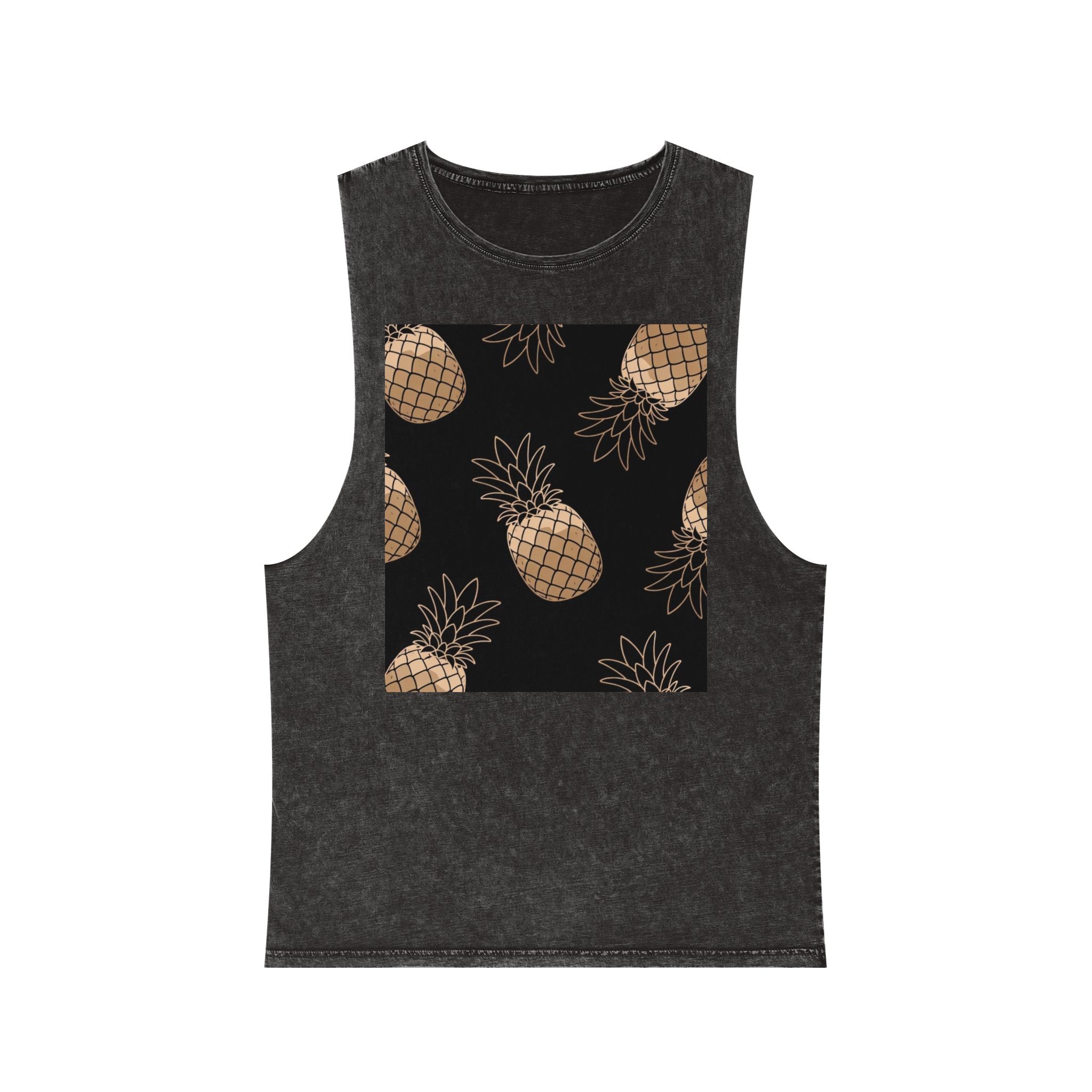 Pineapple Print Stonewash Tank Top