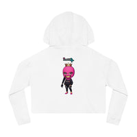 Cropped Hoodie — Exquisite 24 Pink Masked Character Graphic