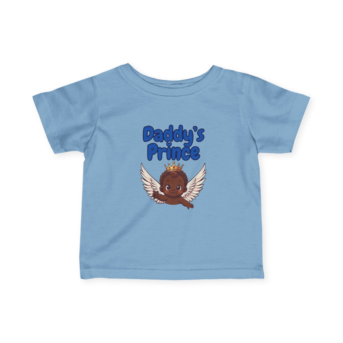 Infant Tee — "Daddy's Prince" Baby T‑Shirt with Crowned Angel Design