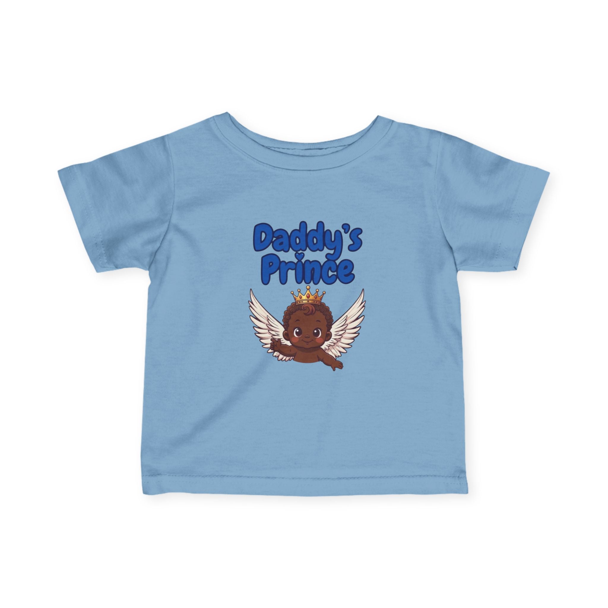 Infant Tee — "Daddy's Prince" Baby T‑Shirt with Crowned Angel Design