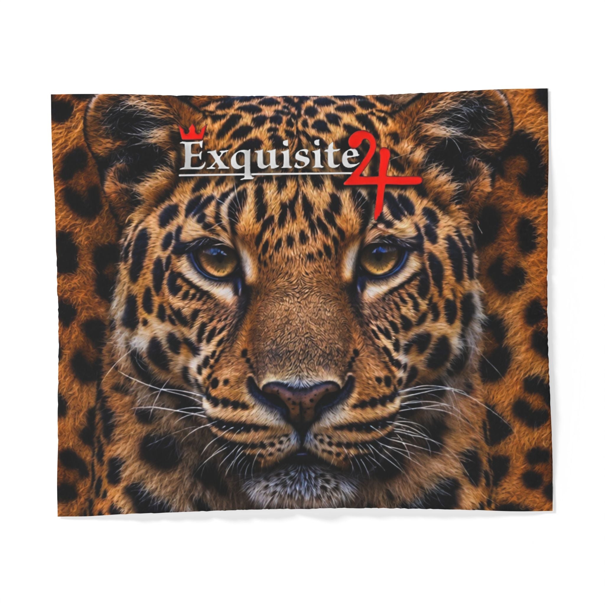 Exquisite 24 Leopard Face Cotton Duvet Cover — Bold Safari Animal Print Bedding