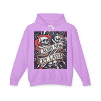 Laugh Now Cry Later Skull Hoodie — Vintage Rose Graphic