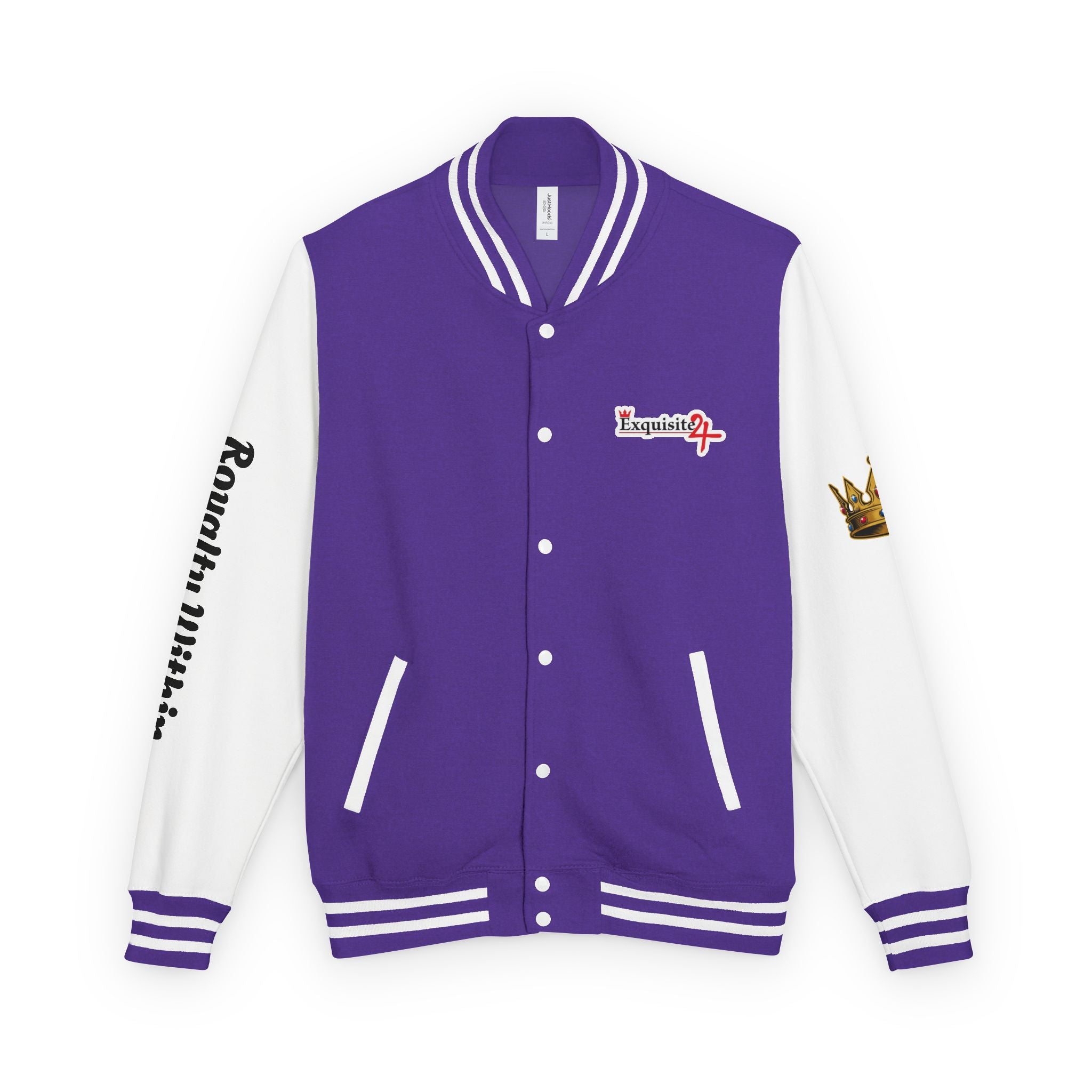 Exquisite 24 Royalty Within Emblem Varsity Jacket