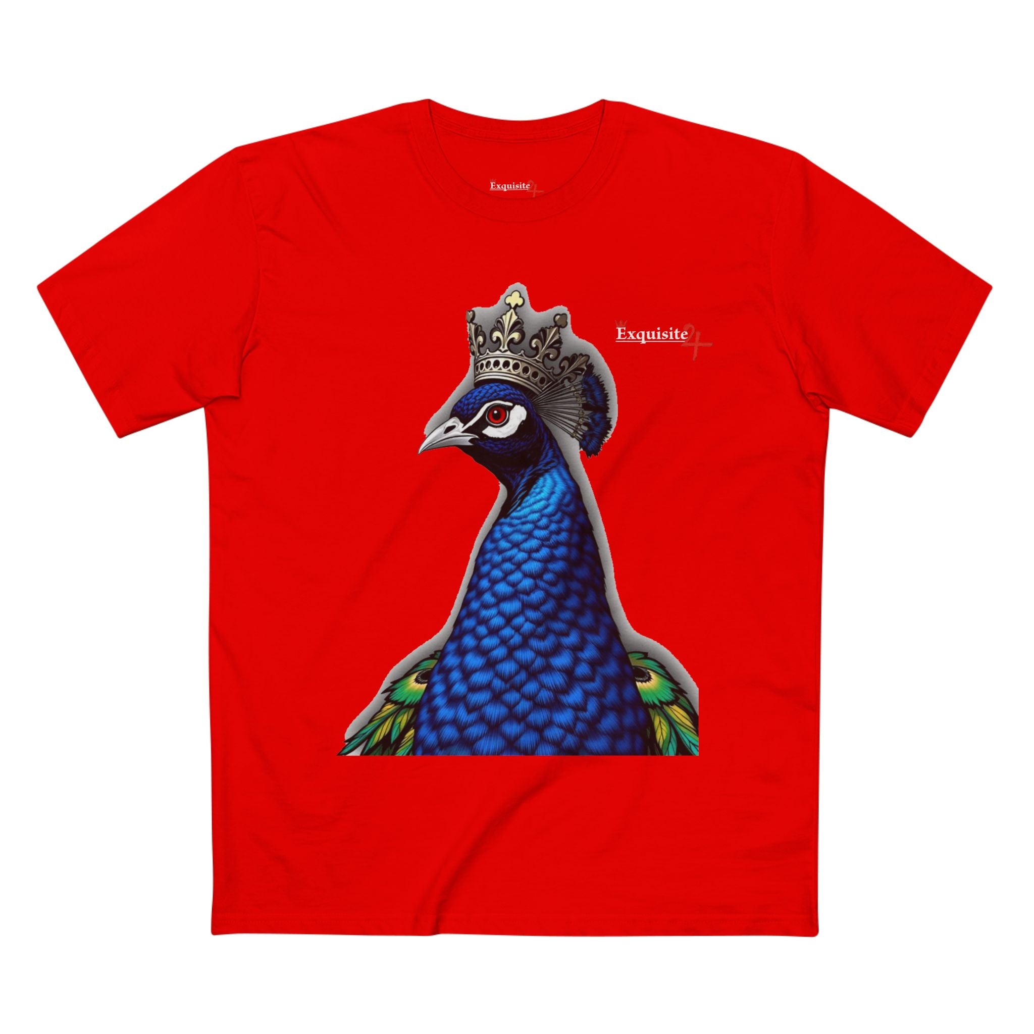 Crowned Blue Peacock Graphic Tee