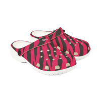 Pink Tiger Stripe EVA Foam Clogs