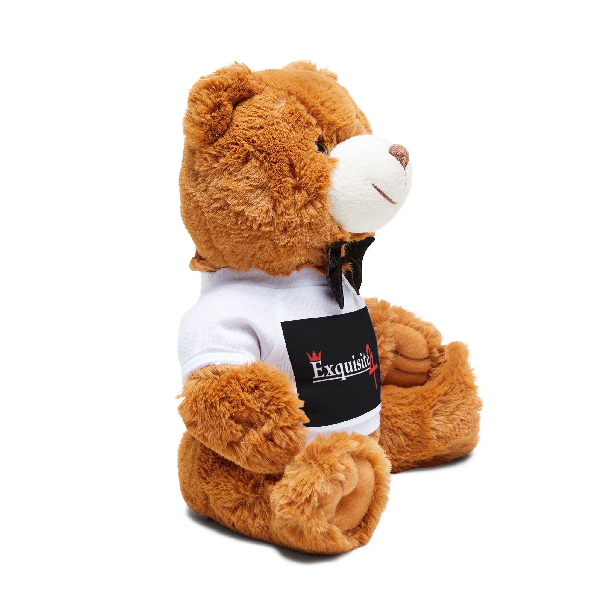 Exquisite 24 Tee Plush Teddy Bear — Cute Gift Bear with Bowtie & Branded T‑Shirt