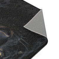 Black Panther Area Rug — Realistic Panther Face Decorative Accent Rug