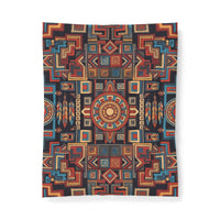 Boho Geometric Cotton Comforter – Tribal Sun Medallion Bedding