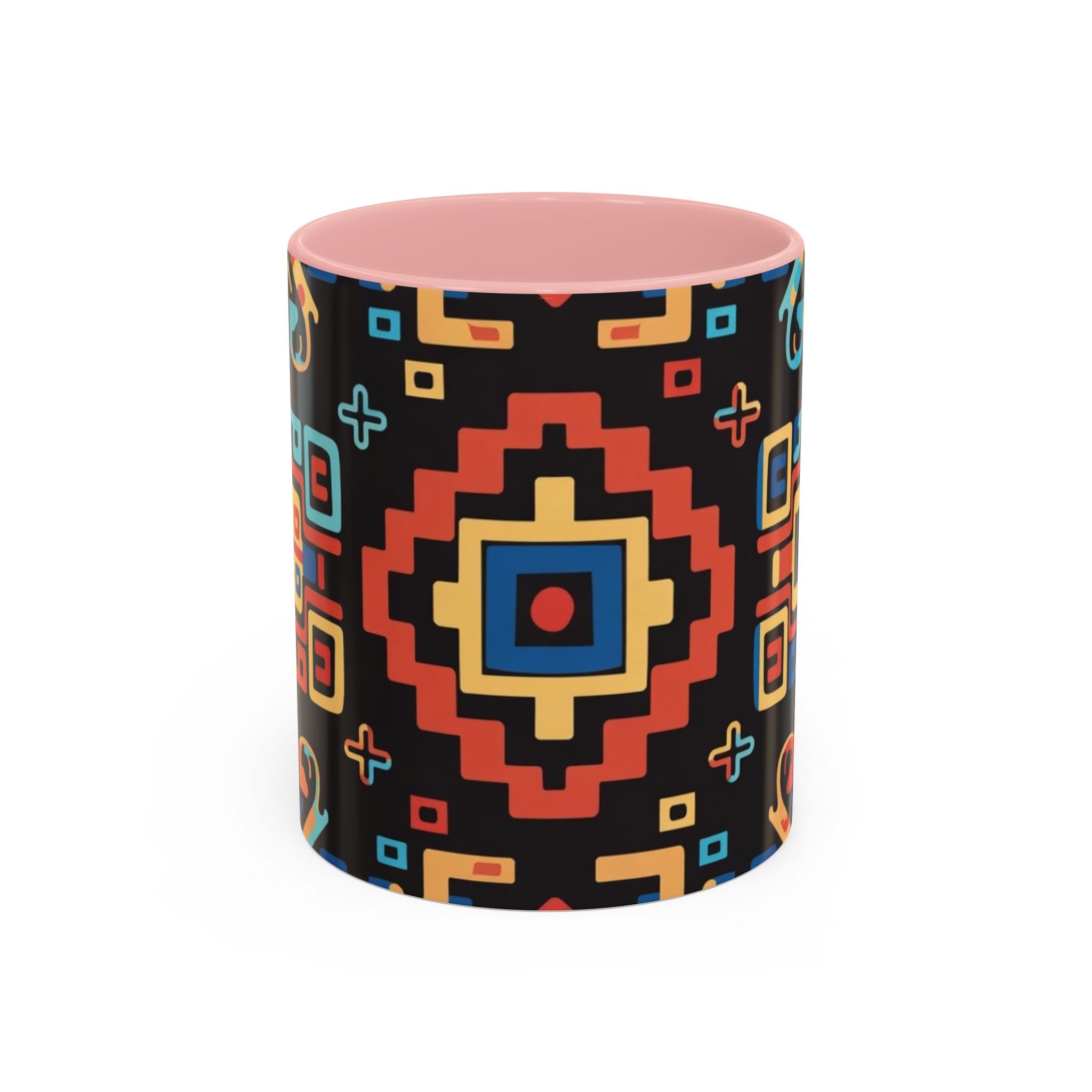 Colorful Geometric Aztec Pattern Coffee Cup
