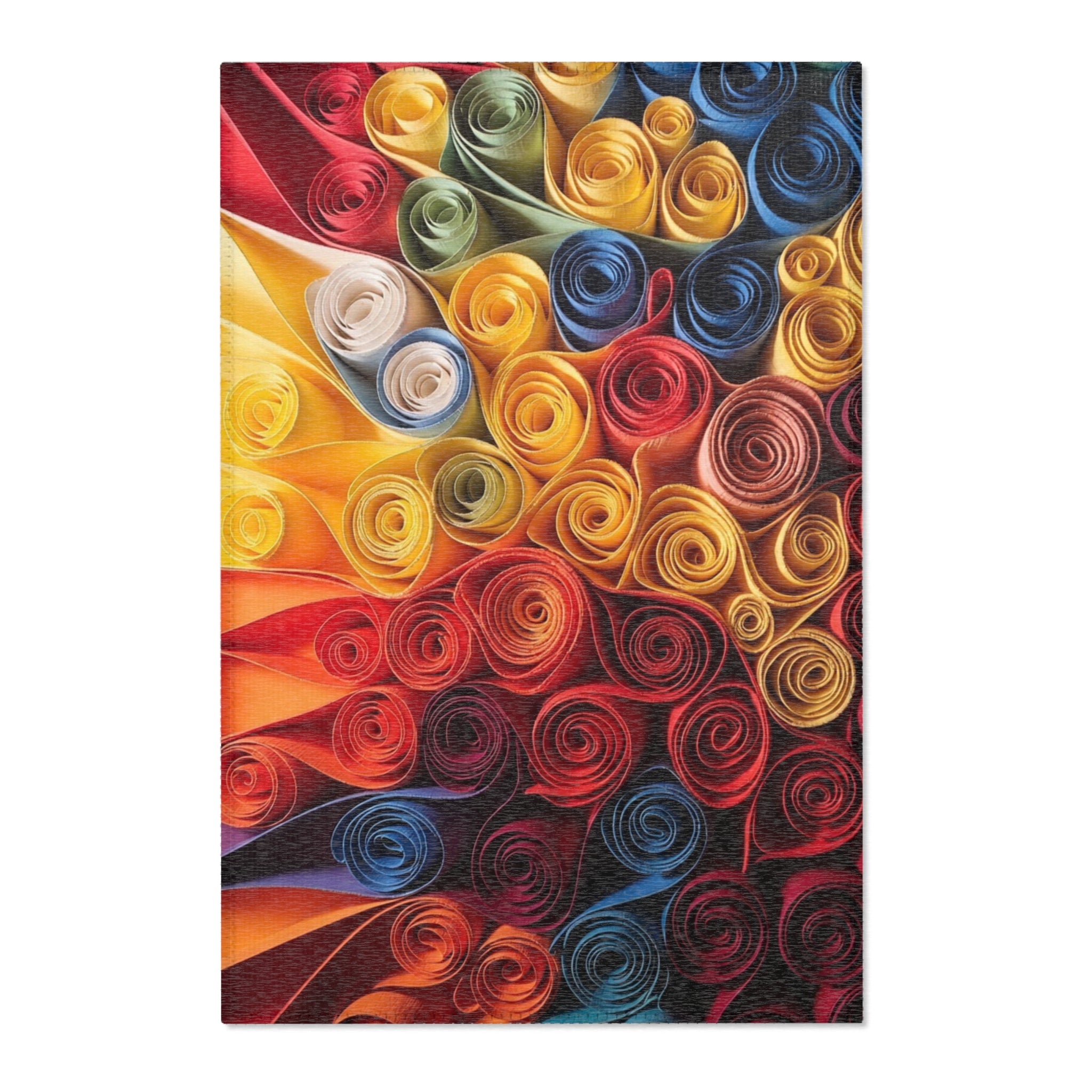Colorful Swirl Area Rug — Vibrant Abstract Decorative Rug for Living Room & Entryway
