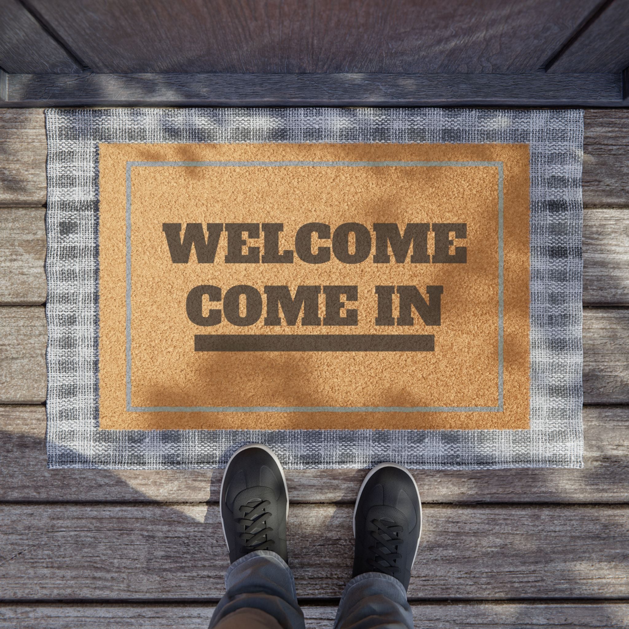 "WELCOME COME IN" Coir Door Mat