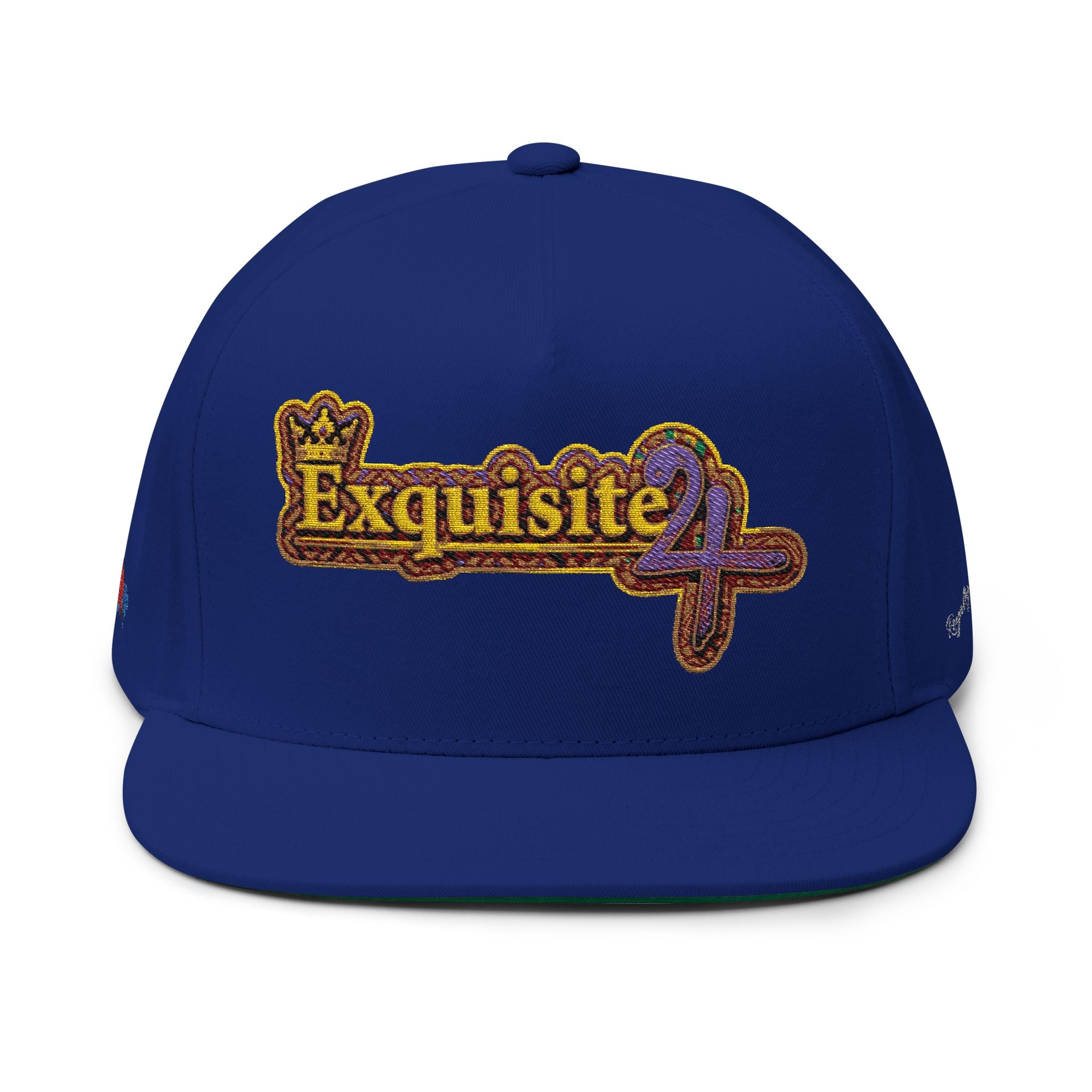 Exquisite 24 Embroidered Floral Patch Flat Bill Cap