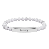 Exquisite 24 Engraved Natural Stone Bead Bar Bracelet