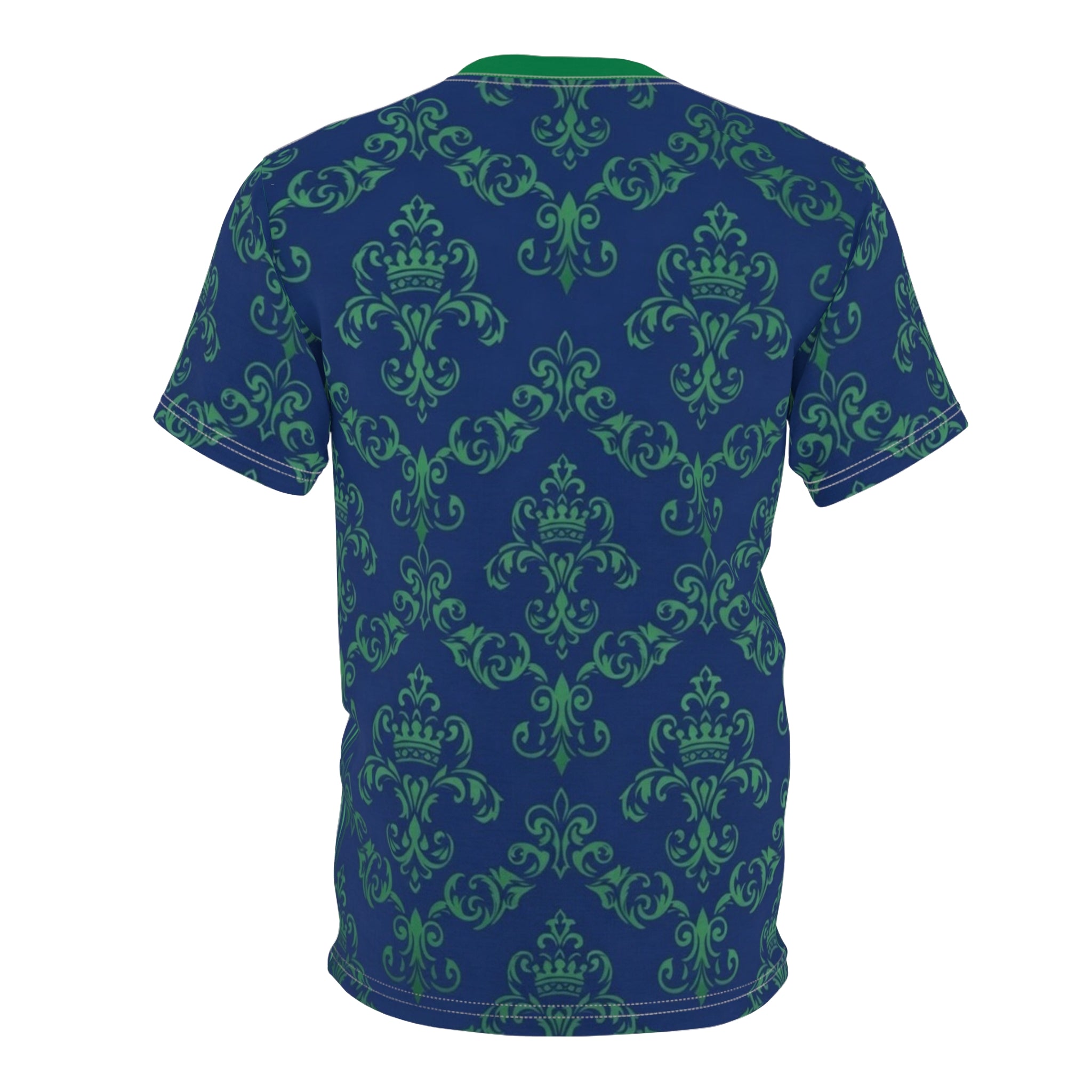 Regal Green Damask Design All-Over Print Tee