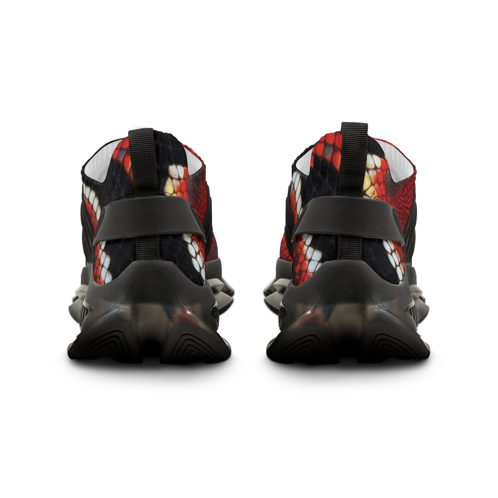 Men's Mesh Snakeskin Print Sneakers