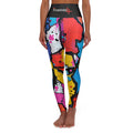 High-Waist Graffiti Print Yoga Leggings