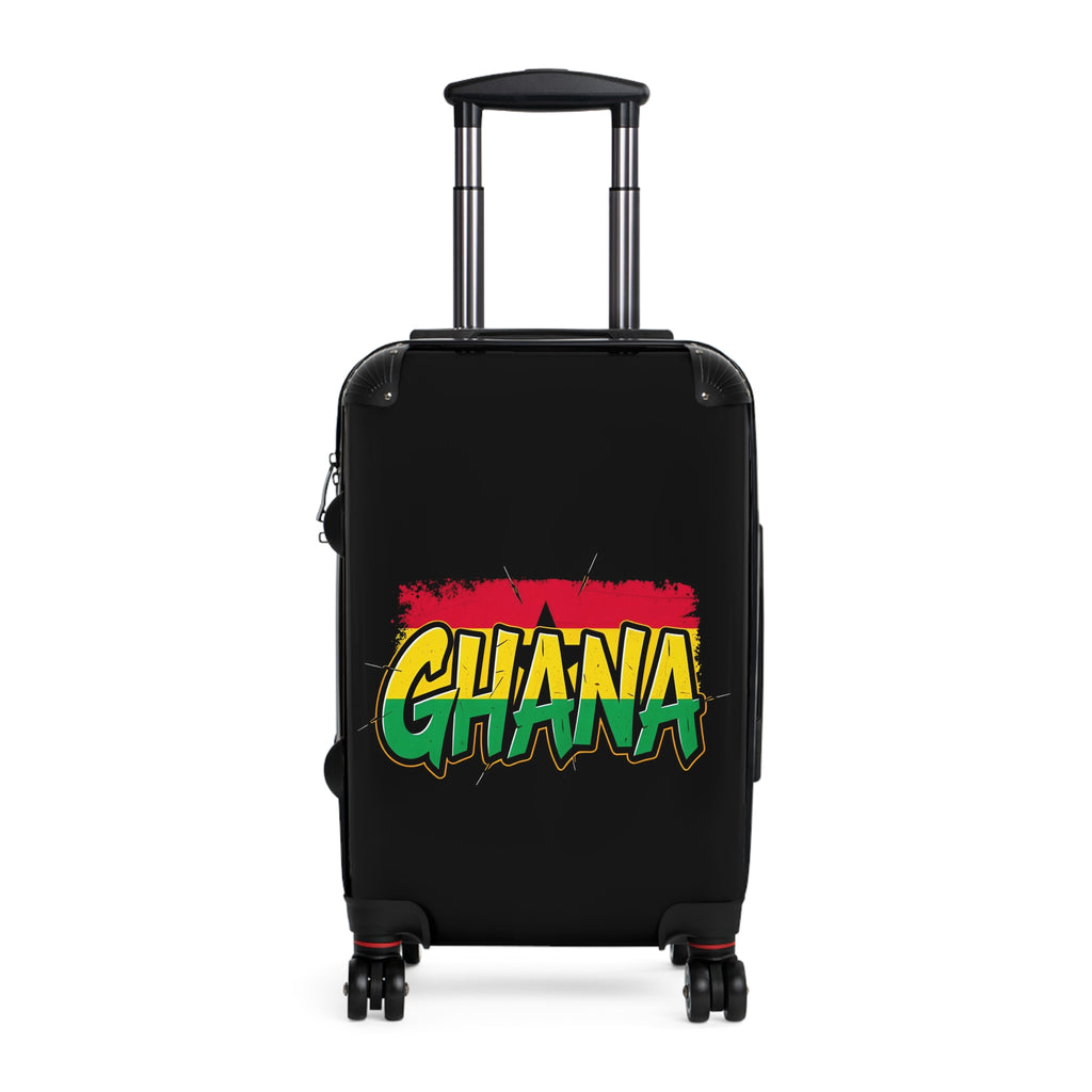 Ghana Flag Carry-On Suitcase – Rasta Colors Travel Luggage