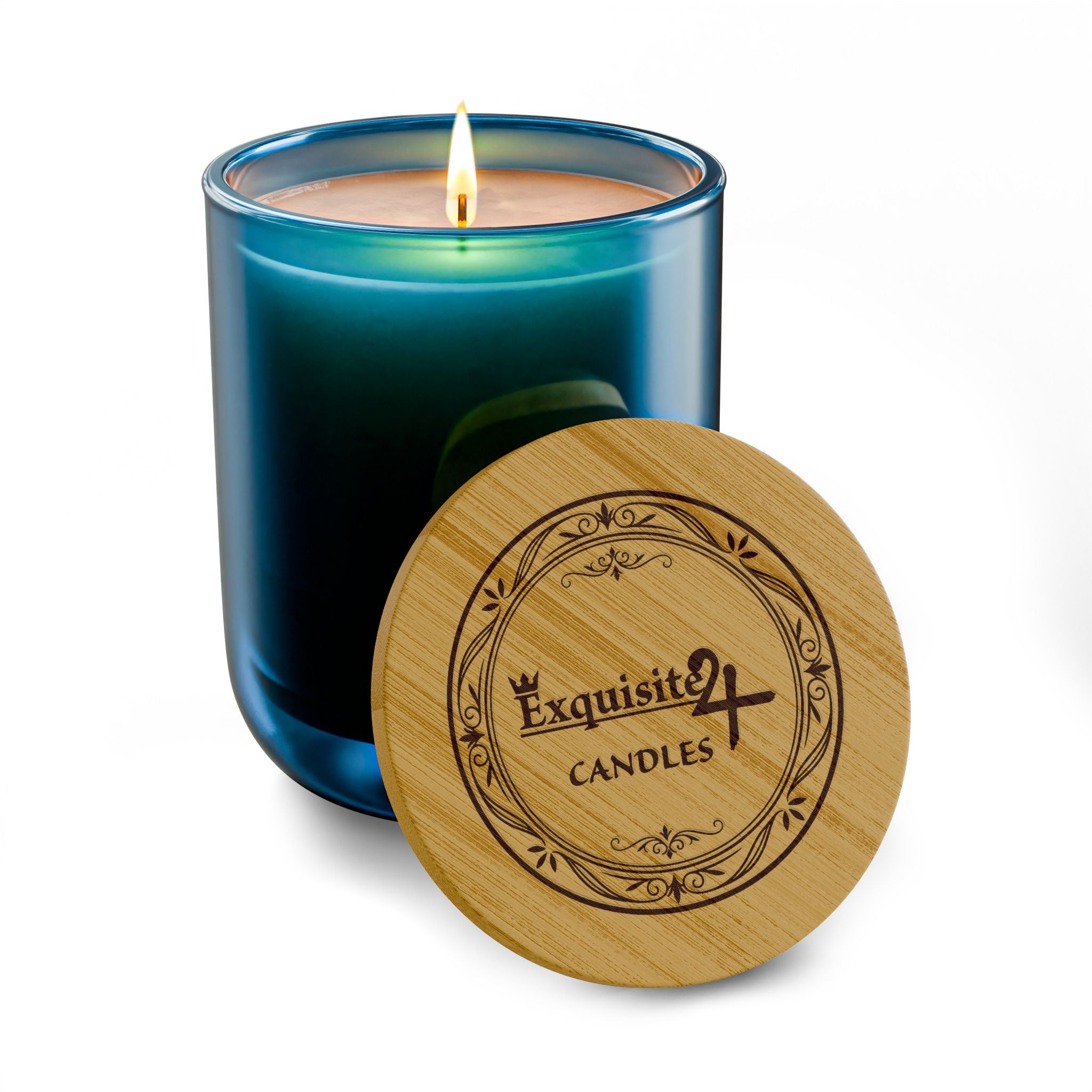 14oz Engraved Scented Soy Candle — Premium Bamboo Lid, Luxury Home Fragrance