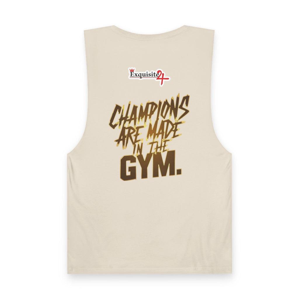 'Champions Are Made in the Gym' Weightlifting Graphic Tank