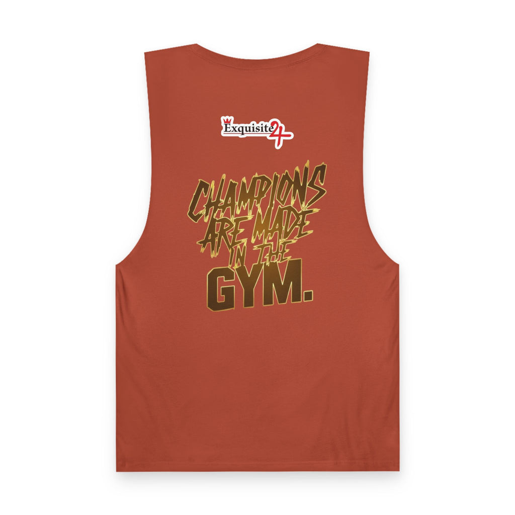'Champions Are Made in the Gym' Weightlifting Graphic Tank