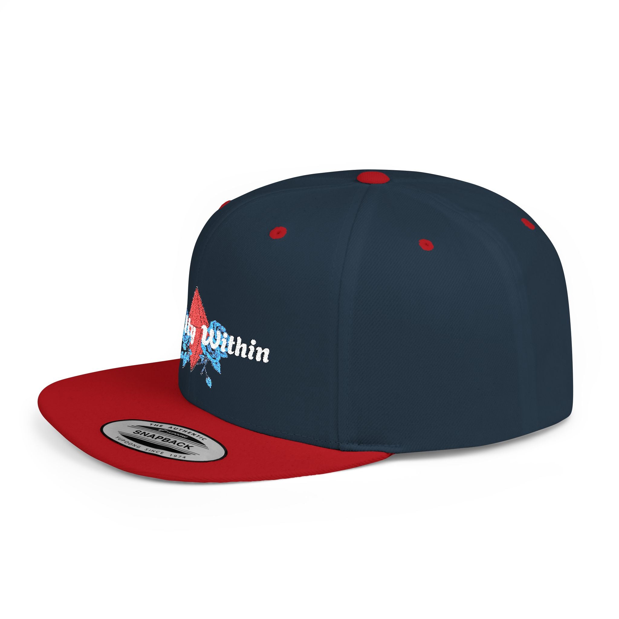 'Royalty Within' Embroidered Flat Bill Snapback Cap