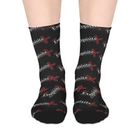 Exquisite 24 Black Logo Mid-Length Socks