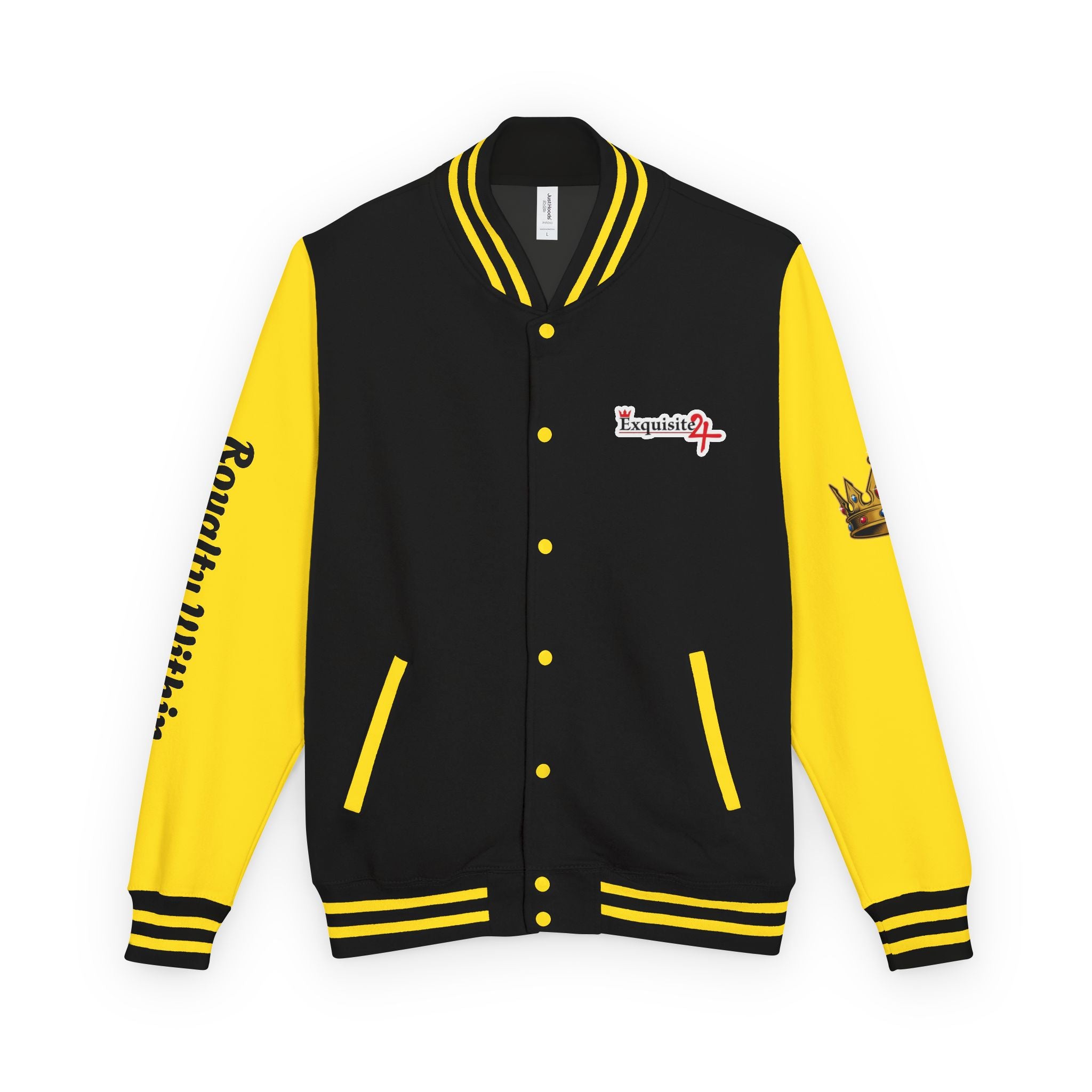 Exquisite 24 Royalty Within Emblem Varsity Jacket