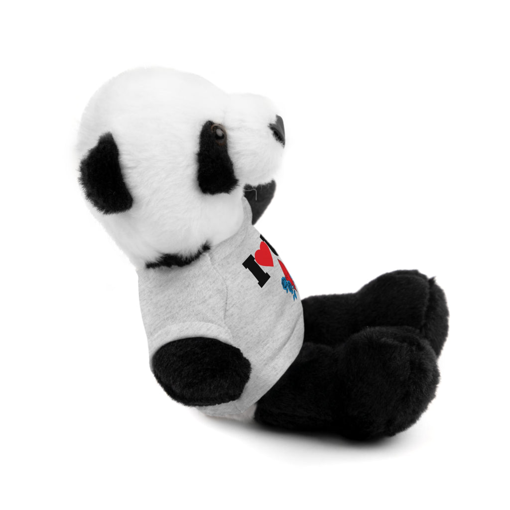 Plush Bear with Branded Tee – Red Diamond and Blue Roses Teddy