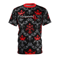 Exquisite 24 Red & Black Damask Tee