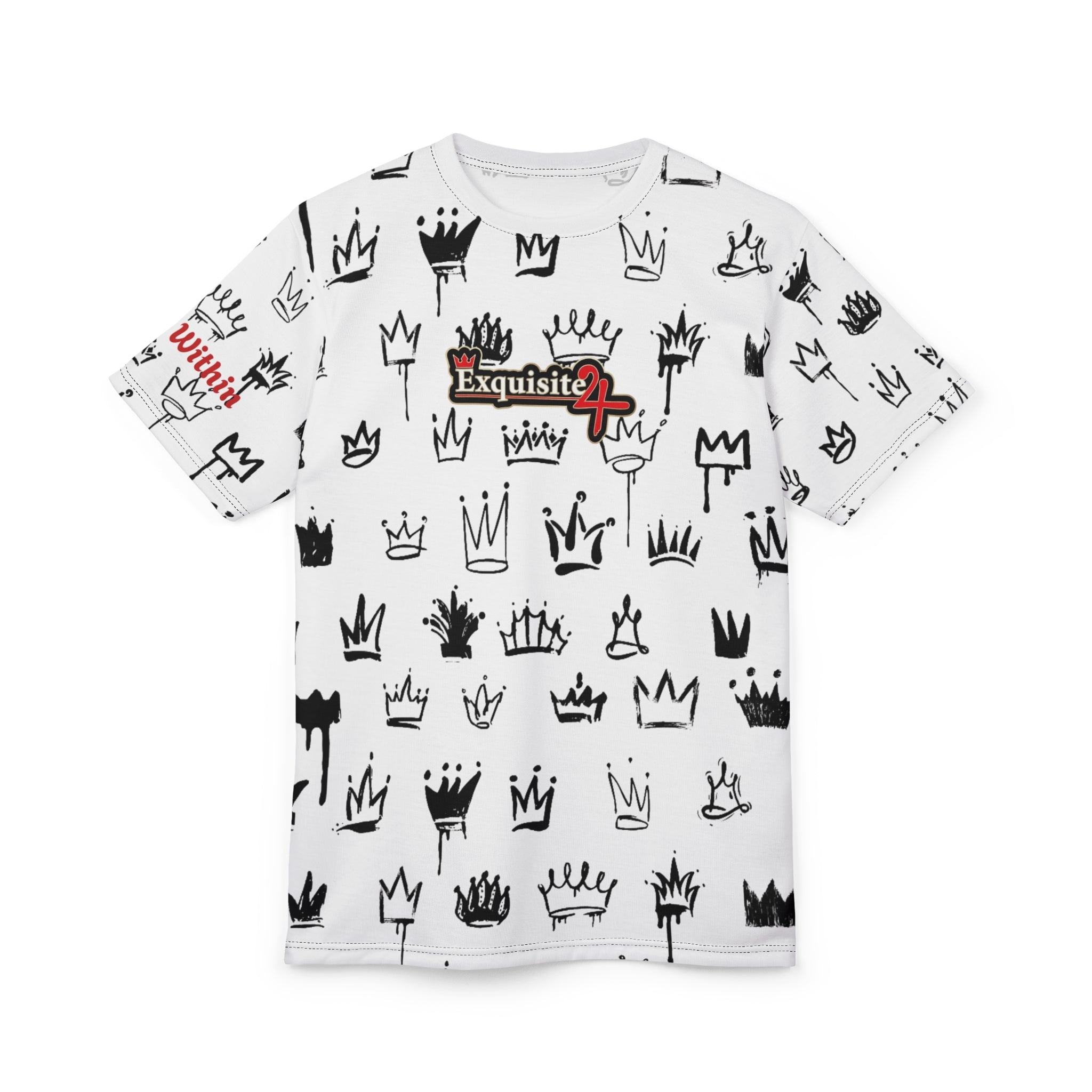 Crown Graffiti All-Over Print Tee — Exquisite 24 Logo