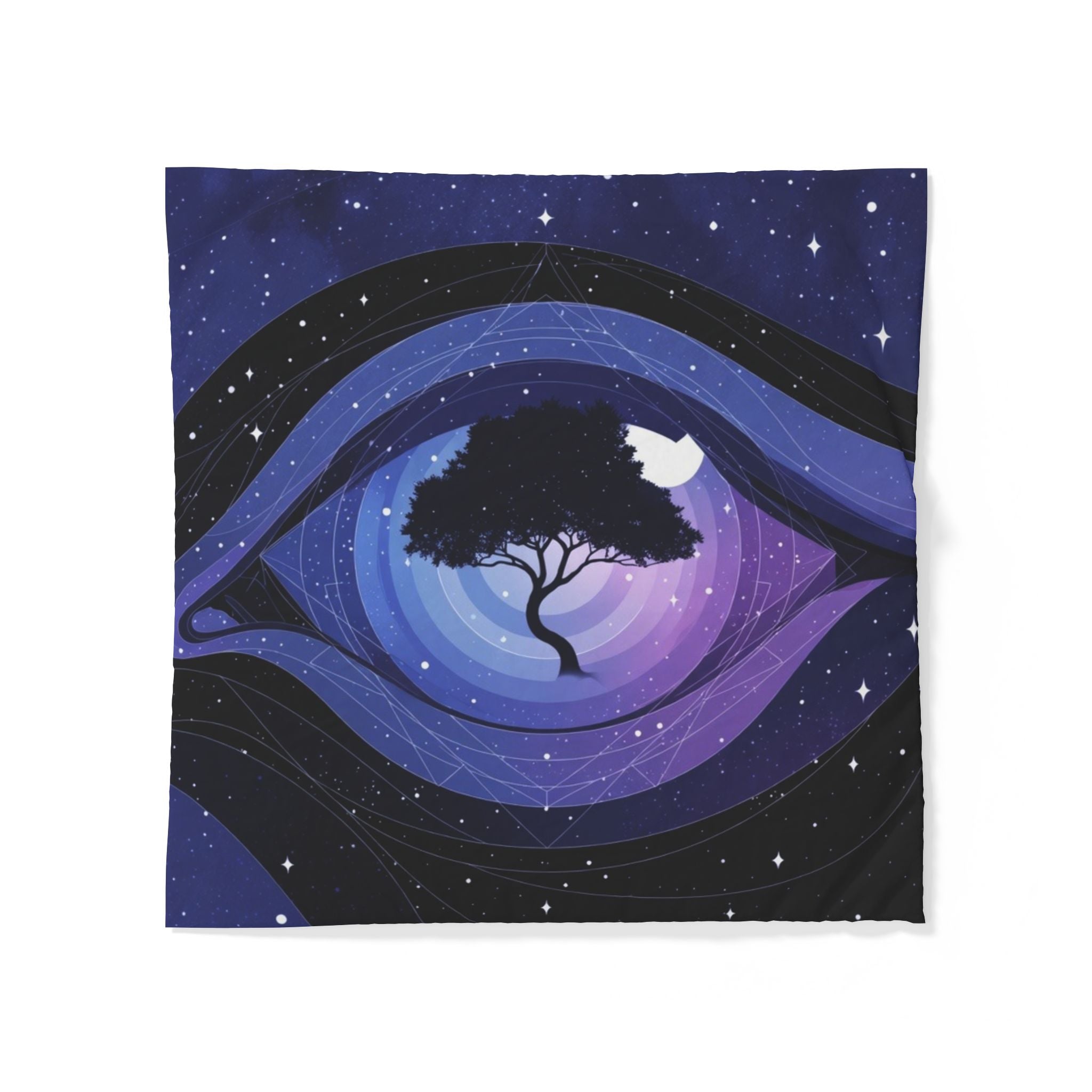 Nightscape Tree Duvet Cover — Cosmic Eye Cotton Bedding