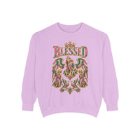 "BLESSED" Floral Angel Women's Sweatshirt