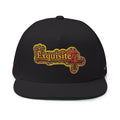 Embroidered 'Exquisite 24' Flat Bill Cap — Kente-Inspired Patch Snapback