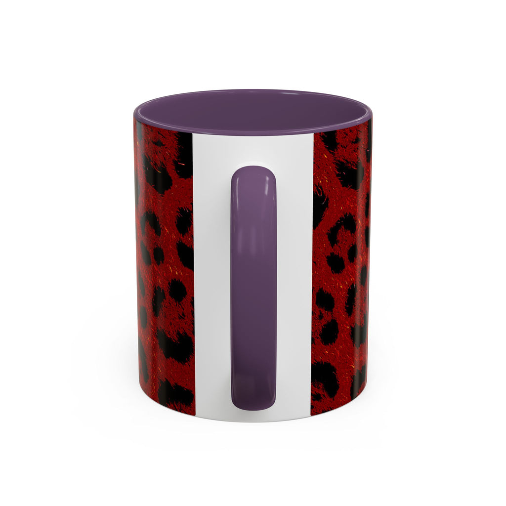 Red Leopard Print Accent Coffee Mug (11/15oz)