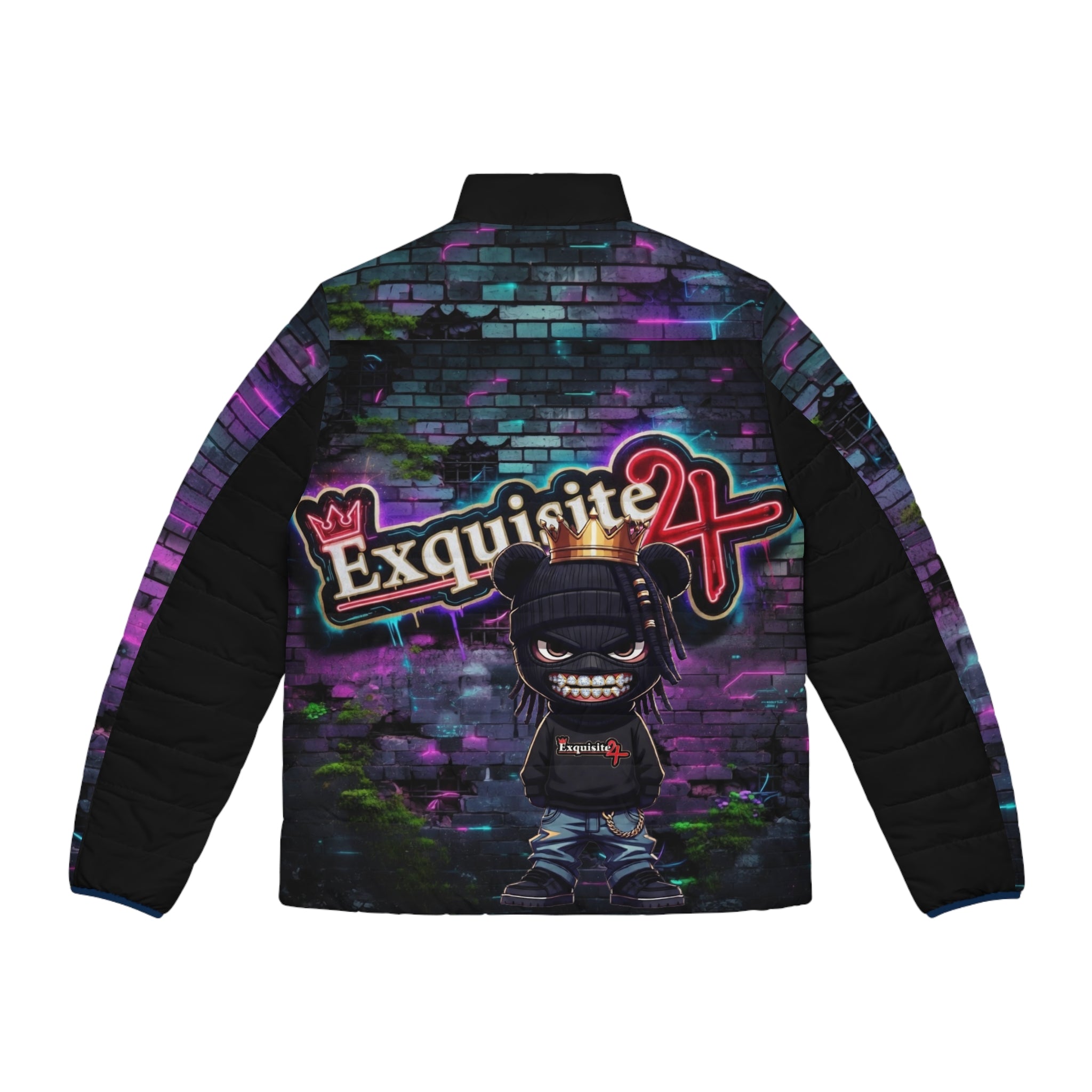 Exquisite 24 Graffiti Puffer Jacket